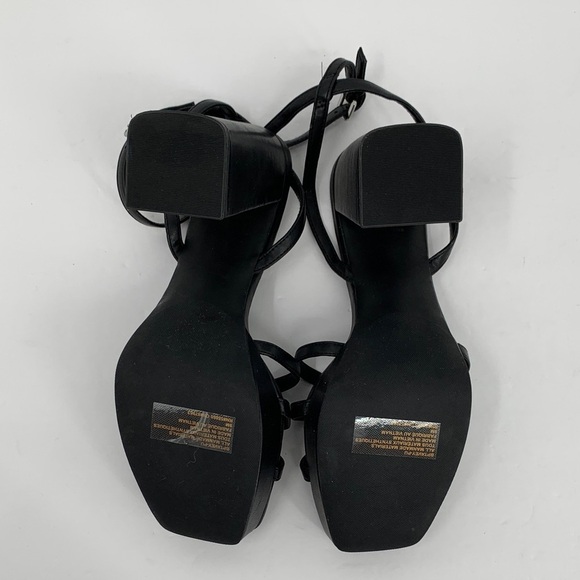 BP Nordstrom Tavey strappy platform chunky heel shoe sandal chunky black new 9 - Picture 6 of 6